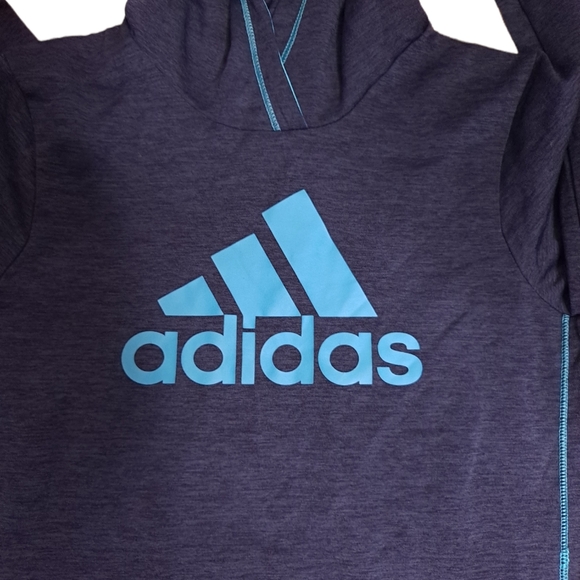 Adidas Climalite Shirt Boys Size 5 Black Long Sleeve Striped - Picture 2 of 3